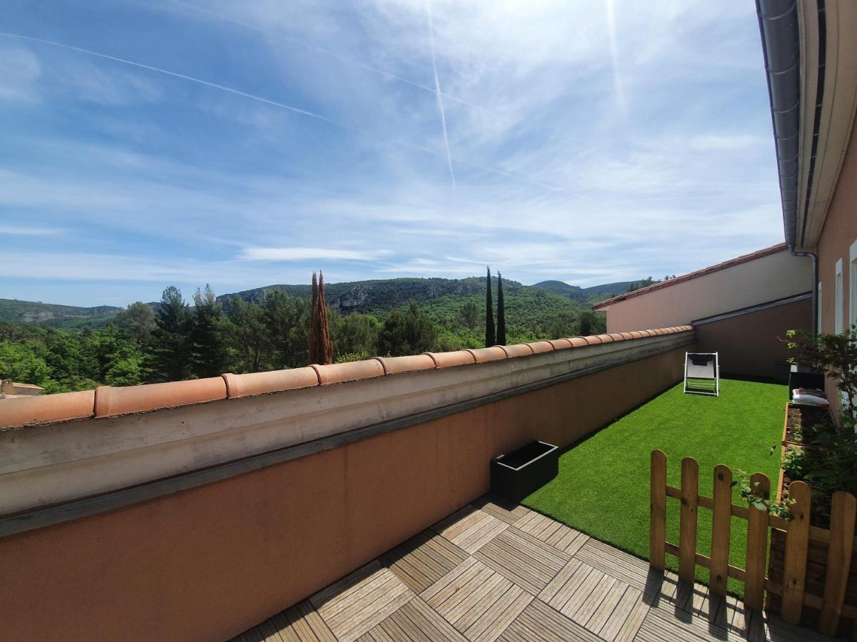 Terrasse 130M2 Panoramique Avec Climatisation Piscine - 3 Chambres Greoux-les-Bains Bagian luar foto