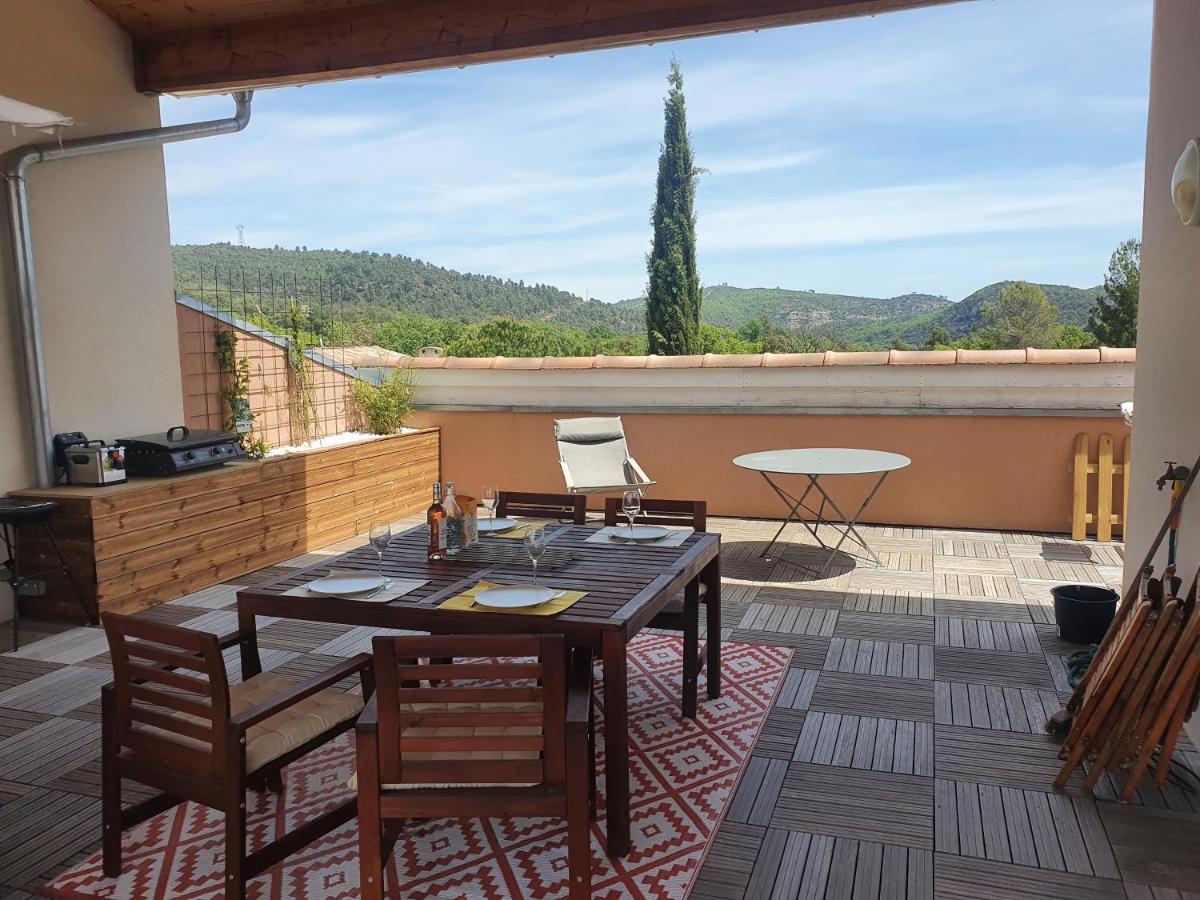 Terrasse 130M2 Panoramique Avec Climatisation Piscine - 3 Chambres Greoux-les-Bains Bagian luar foto